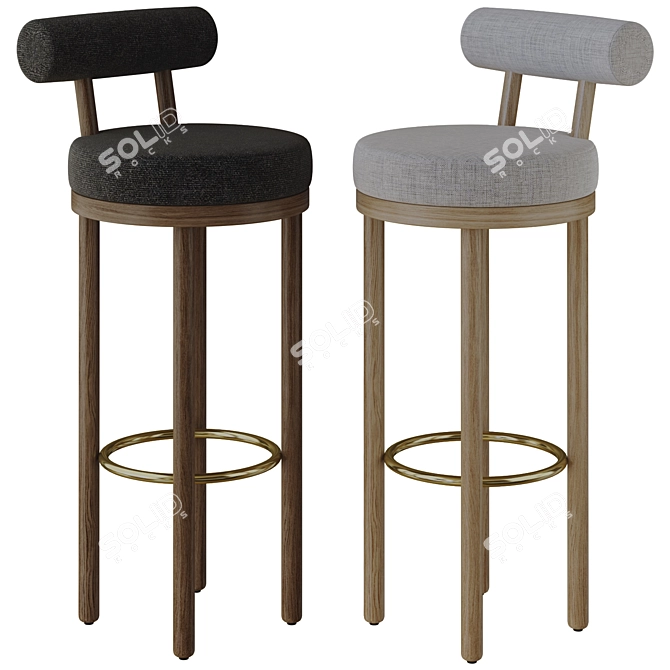 Collector's Moca Bar Chair 3D 3D model image 1