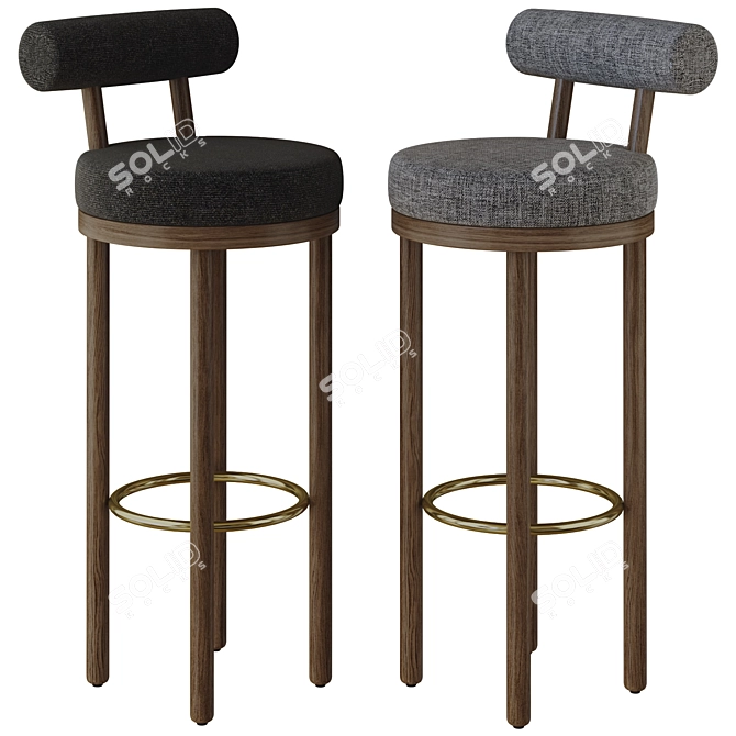 Collector's Moca Bar Chair 3D 3D model image 3