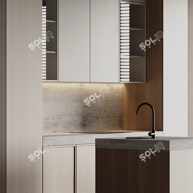  Modern Kitchen 3D Model 3D model image 5
