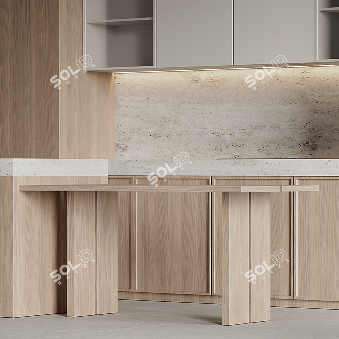  Modern Kitchen 3D Model 3D model image 6