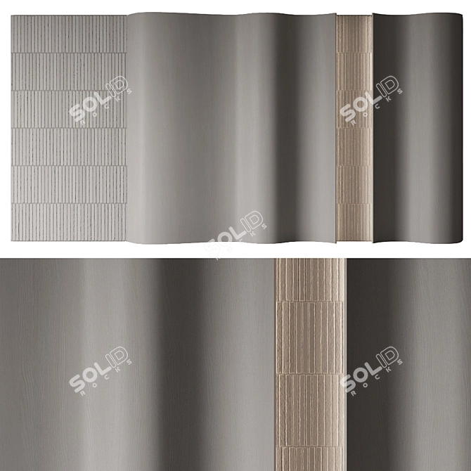 Decorative Wall Panel 3x6m 3D model image 1