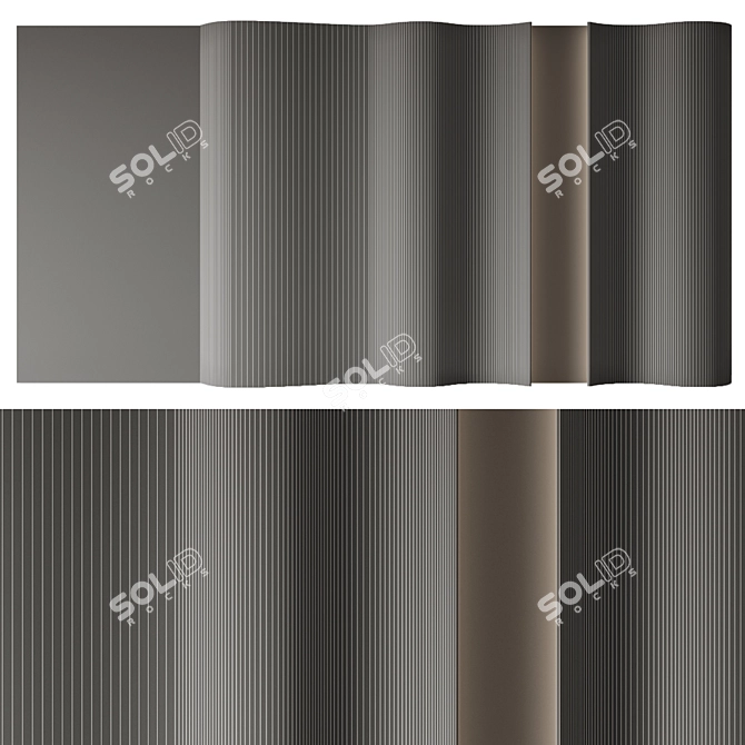 Decorative Wall Panel 3x6m 3D model image 3