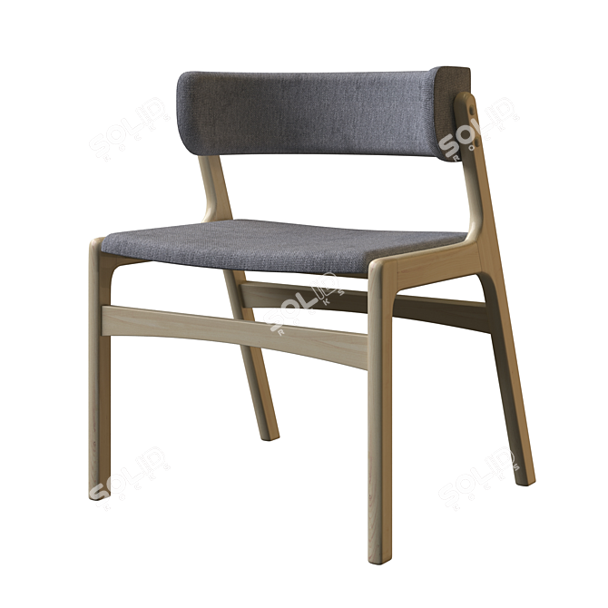 Jasper Textile Dark Grey Chair 3D model image 2