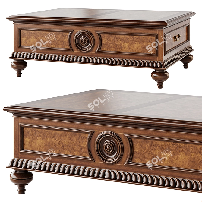 Elegant Ethan Allen Coffee Table 3D model image 1