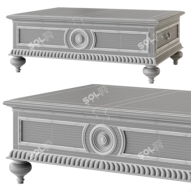 Elegant Ethan Allen Coffee Table 3D model image 2