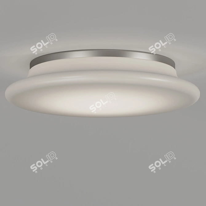 Sleek LED Sutton Flushmount Light 3D model image 2