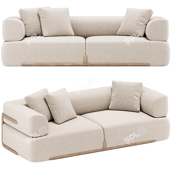 Translation:
КЛЕМ Диван от Porada

Title: Luxurious Klem Sofa Elegance 3D model image 1