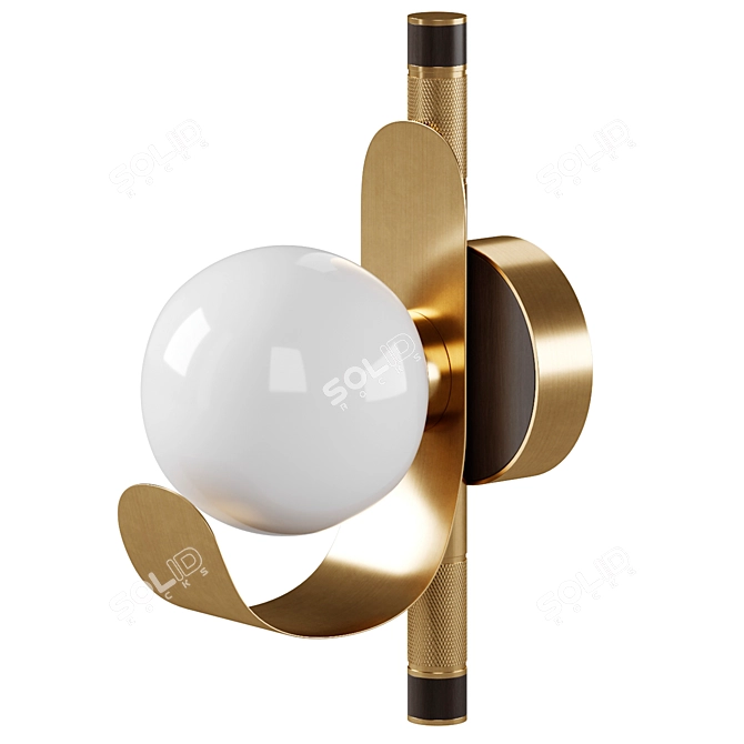 Sleek Palm Springs Wall Lamp 3D model image 2