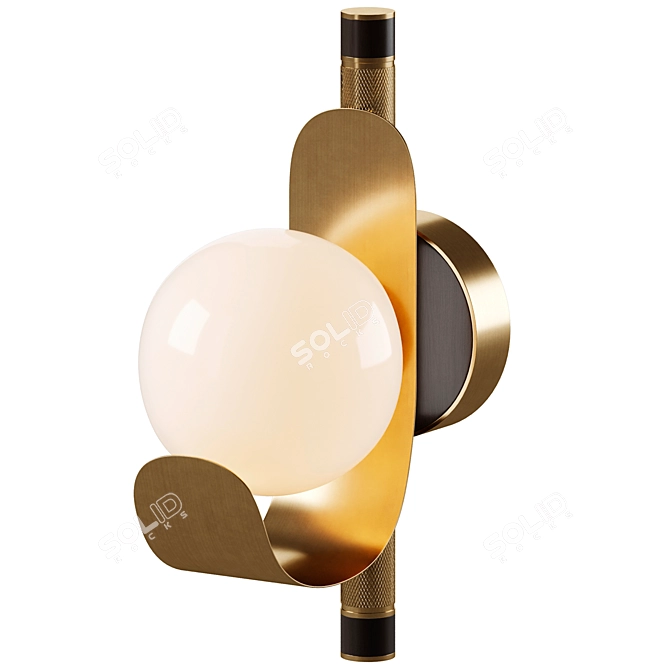 Sleek Palm Springs Wall Lamp 3D model image 3