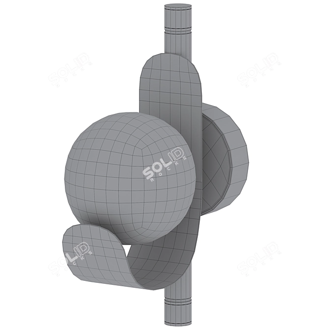 Sleek Palm Springs Wall Lamp 3D model image 5