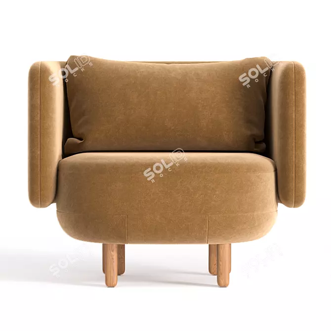 Elegant Cosmos Chair Set 3D model image 3