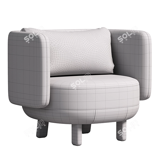 Elegant Cosmos Chair Set 3D model image 4