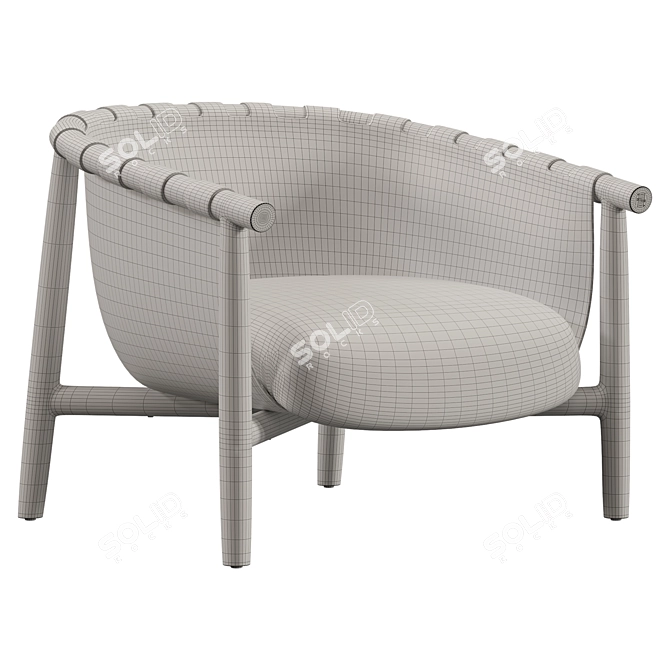 Contemporary Elegance Cleo Armchair 3D model image 2