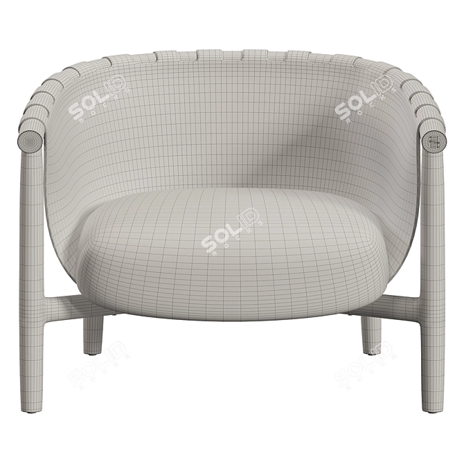 Contemporary Elegance Cleo Armchair 3D model image 4