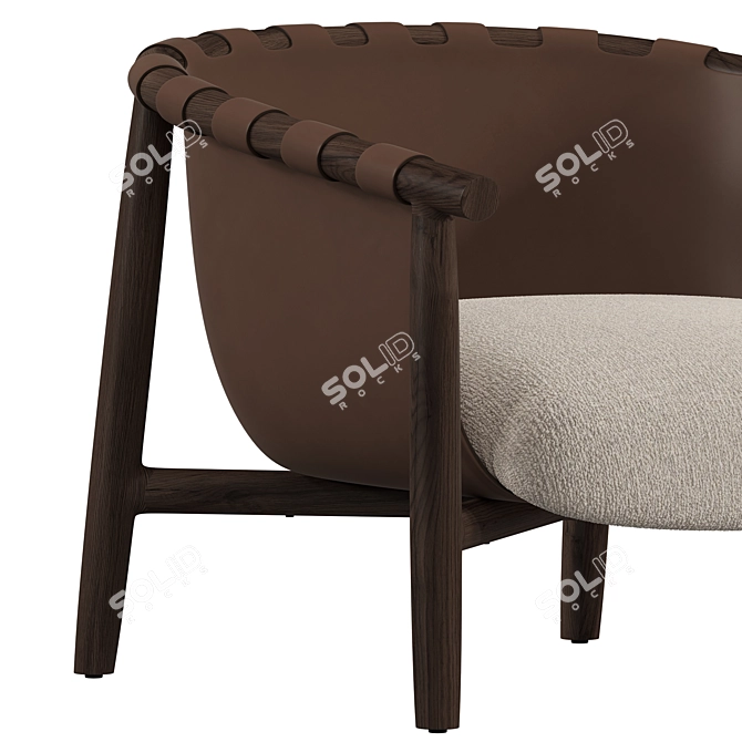 Contemporary Elegance Cleo Armchair 3D model image 5