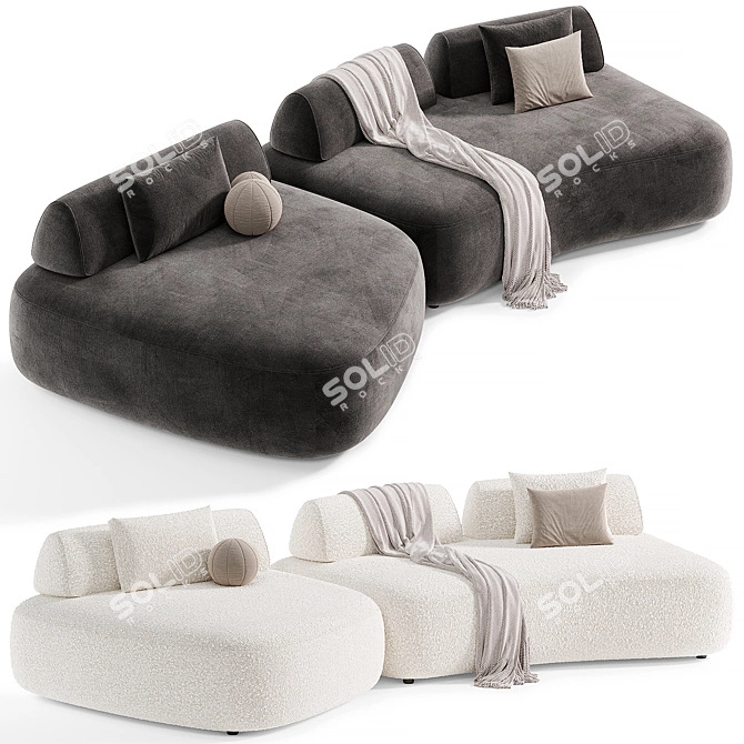 Eichholtz Residenza Modern Modular Sofa 3D model image 1