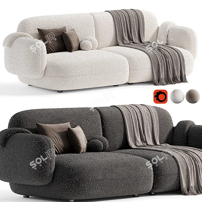 Modern Poole Sofa: Versatile Design 3D model image 1