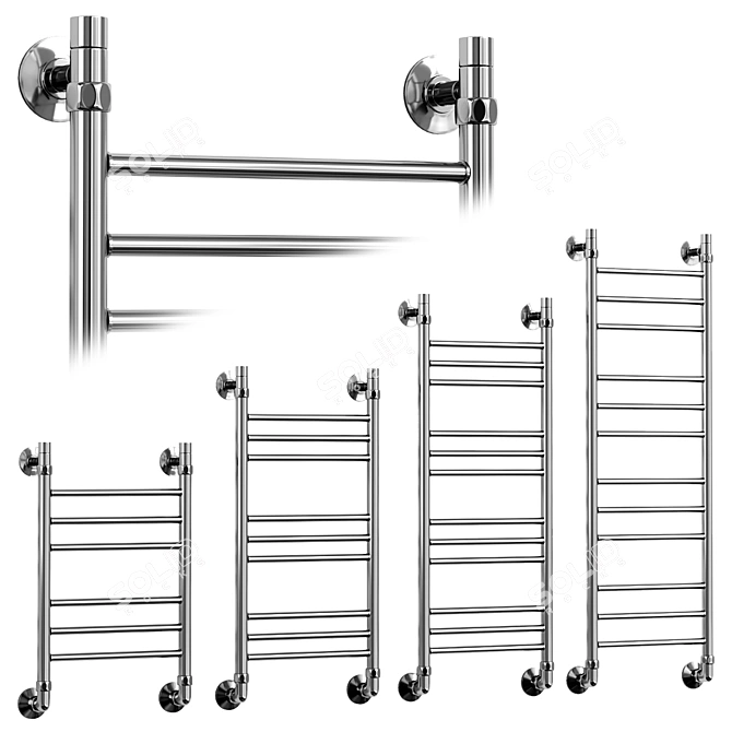 Aquanerzh Water Heated Towel Rail 3D model image 1