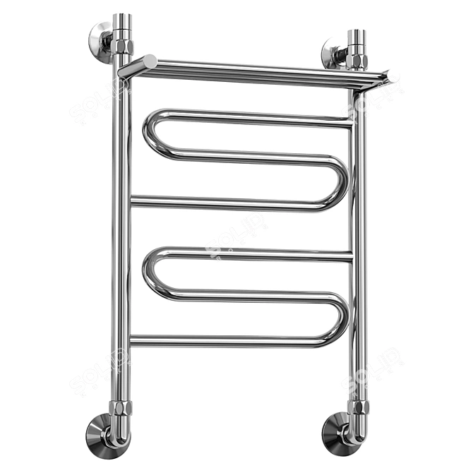 Aquanerzh Zigzag Towel Warmer with Shelf 3D model image 2