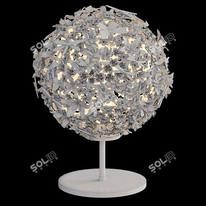 Porcelain Bouquet Table Lamp 3D model image 2