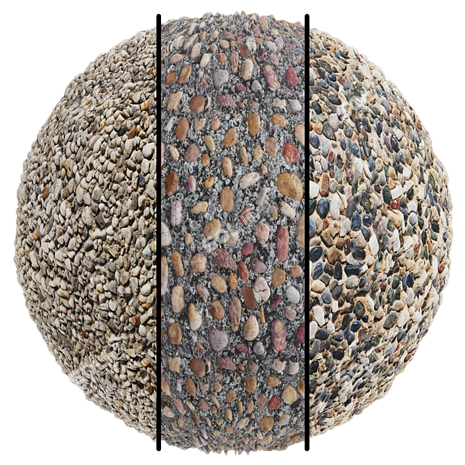  Gravel Stone Texture Set | 4k 3D model image 1