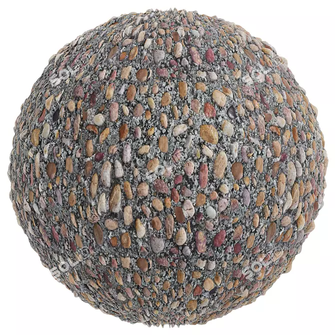  Gravel Stone Texture Set | 4k 3D model image 2