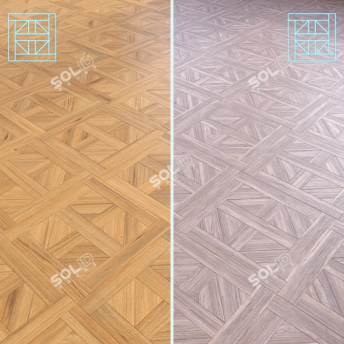 Versatile 3D Wooden Floor Model 3D model image 1