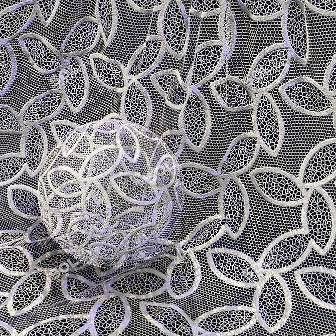 Infinite Lace & Embroidery Fabric 3D model image 4