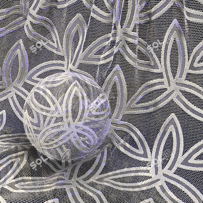 Infinite Lace & Embroidery Fabric 3D model image 5