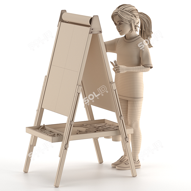 Children's Sketching Workshop Set 3D model image 5