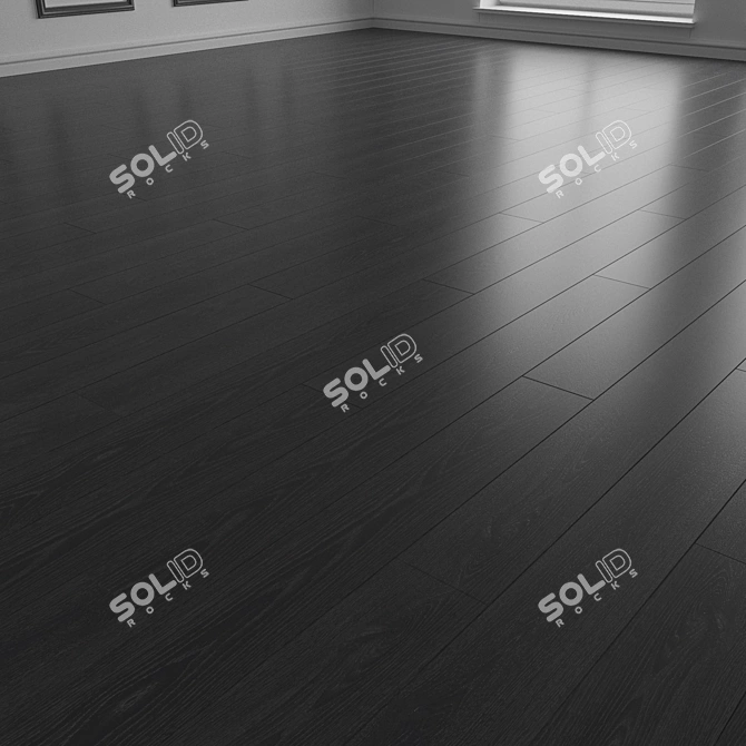 Dark Wood Laminate Flooring 3D model image 2