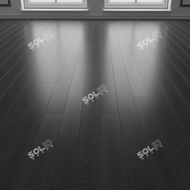 Dark Wood Laminate Flooring 3D model image 3