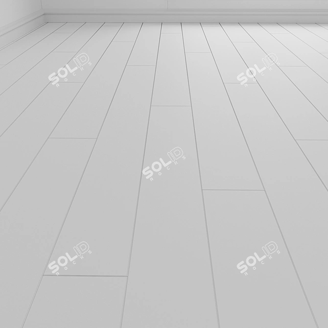 Dark Oak Laminate Flooring Planks 3D model image 4