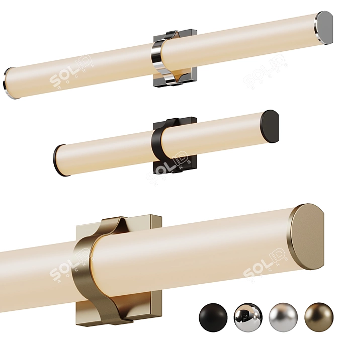 Sleek Acrylic Vanity Light 3D model image 1