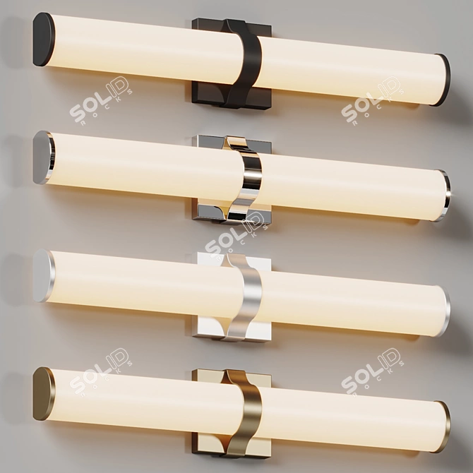 Sleek Acrylic Vanity Light 3D model image 4