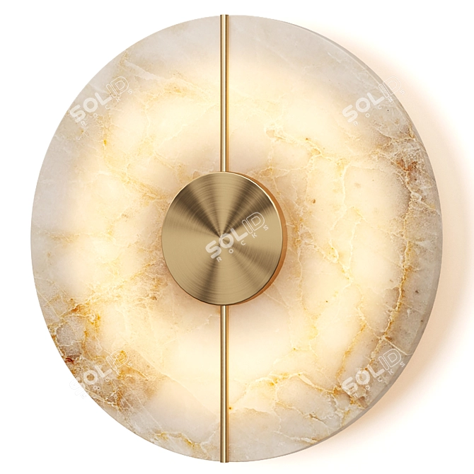 PHEBE Wall Sconce Marble Diffuser 3D model image 1
