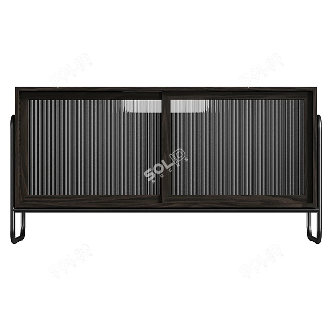 Stylish Low Media Console, 8192x8192 UVs 3D model image 2