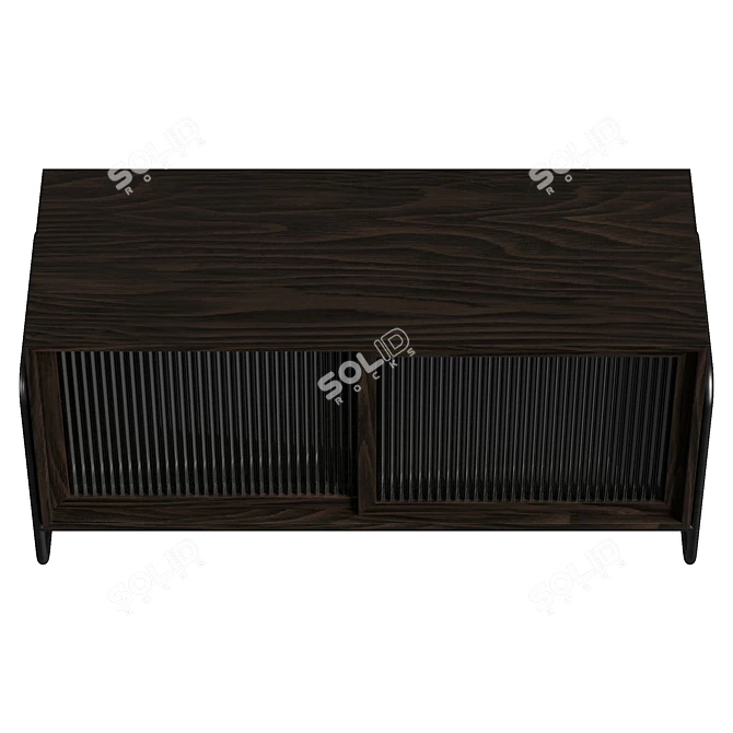 Stylish Low Media Console, 8192x8192 UVs 3D model image 3