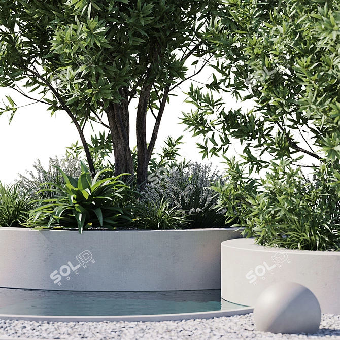 24-Piece Outdoor Plant Set 3D model image 3
