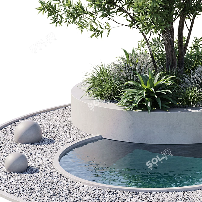 24-Piece Outdoor Plant Set 3D model image 4