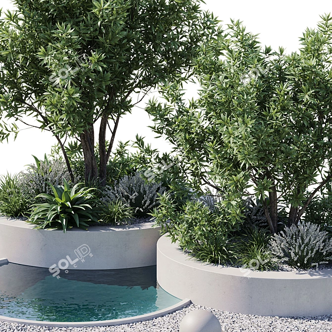 24-Piece Outdoor Plant Set 3D model image 6