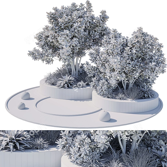 24-Piece Outdoor Plant Set 3D model image 7