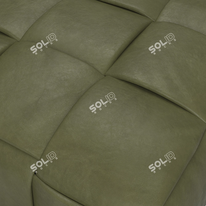 Emerald Leather Ottoman 2020 3D model image 4