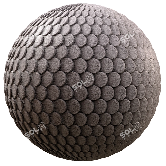 Seamless Architectural Concrete PBR Texture 3D model image 5