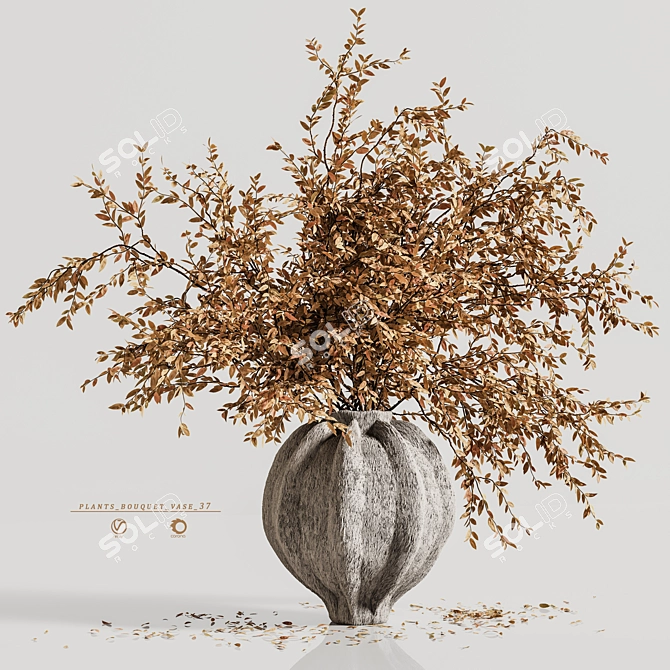 Elegant Plants Bouquet Vase 37 3D model image 3