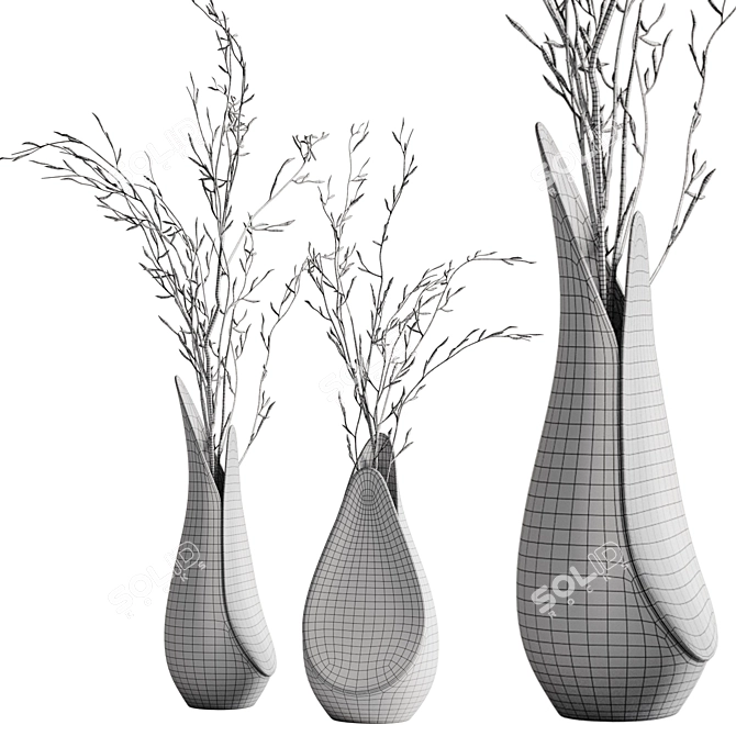 Modern Coals Vase by Corner Design 3D model image 4