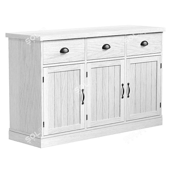 No translation needed, here is a unique title for the product:

Elegant Sharlene Accent Cabinet 3D model image 1