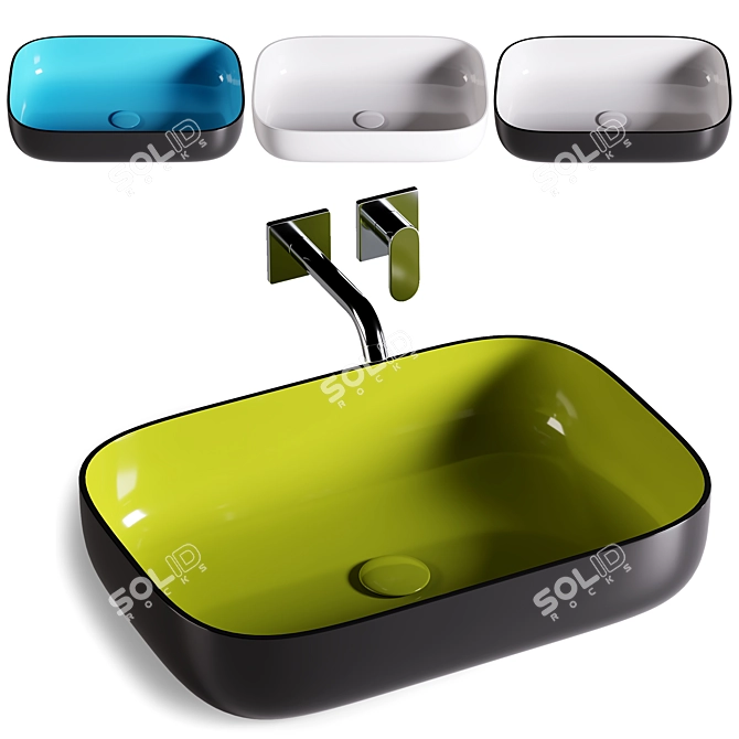 Sleek Metamorfosi 3D Sink 3D model image 1