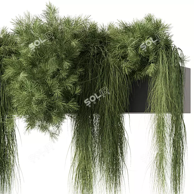 All-Weather Hanging Plant Set 40 3D model image 4