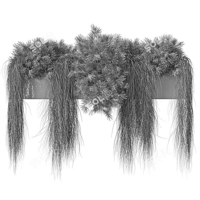 All-Weather Hanging Plant Set 40 3D model image 5